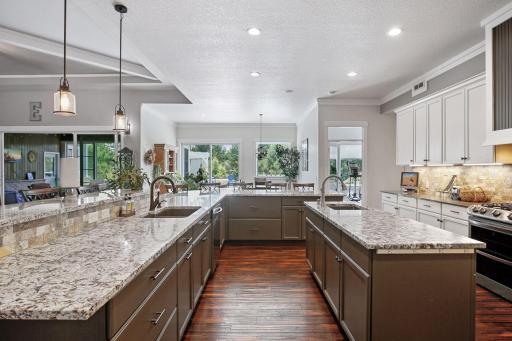 Easy access into this amazing kitchen from the back foyer & heated garage.