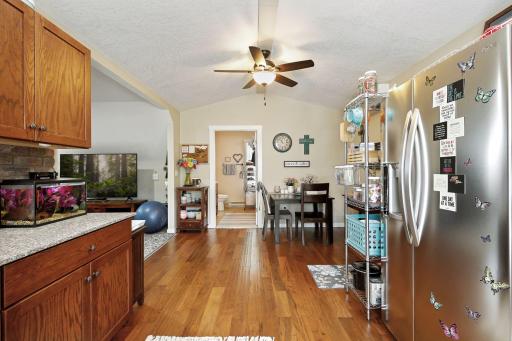 Eat in apartment kitchen is bright & airy.