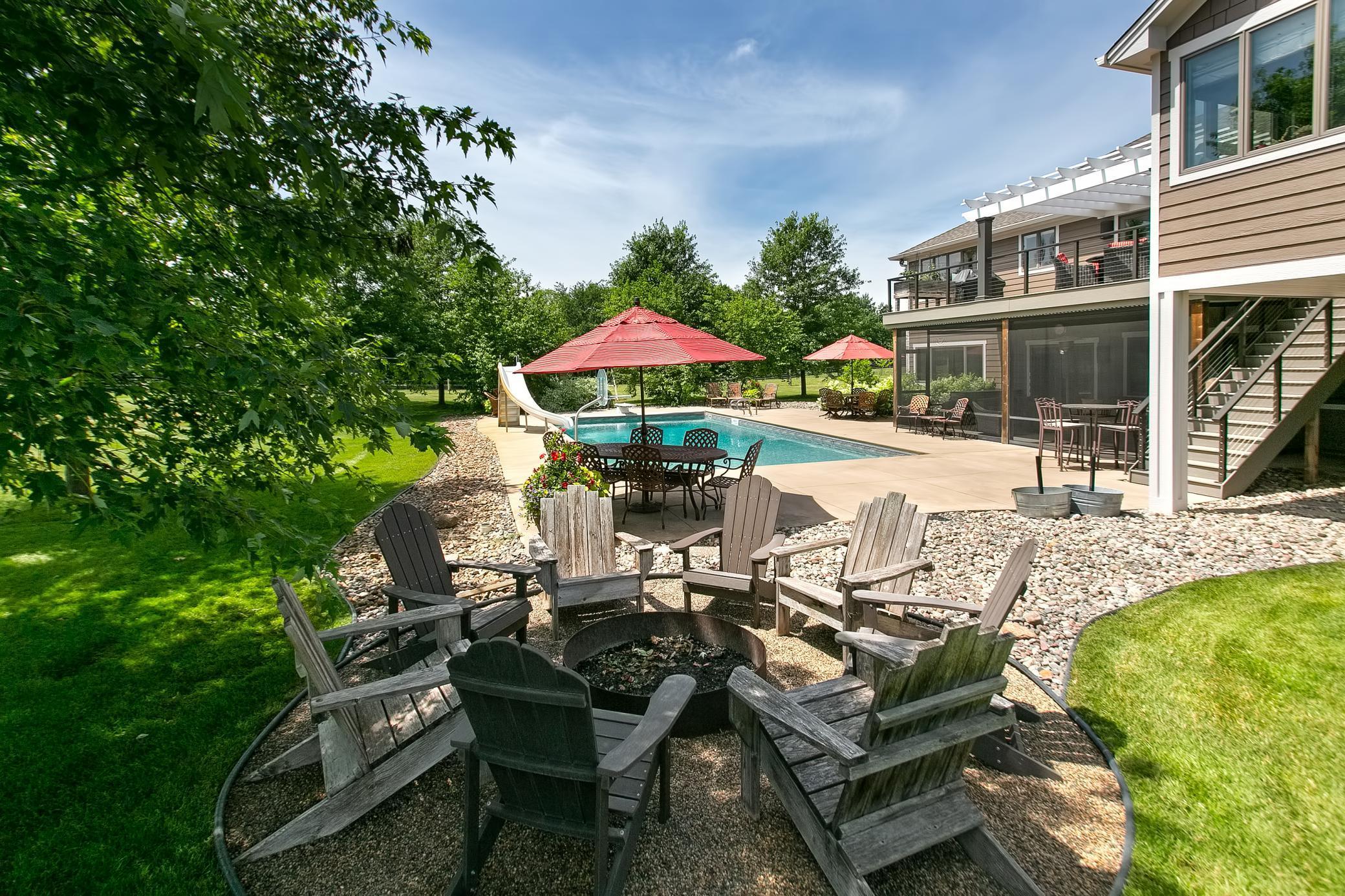 One of many great entertaining spaces along the poolside decking.