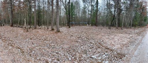 Lot 1 Kiekucki Trail is marked with signage on the right as you proceed down Kiekucki. It offers a wide frontage of 326.21 ft with a depth of approx. 213ft. . All lots are wooded.
