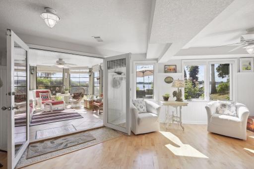 Welcome to the screened in porch...a place to relax out of the sun while still enjoying the lake views and sounds.