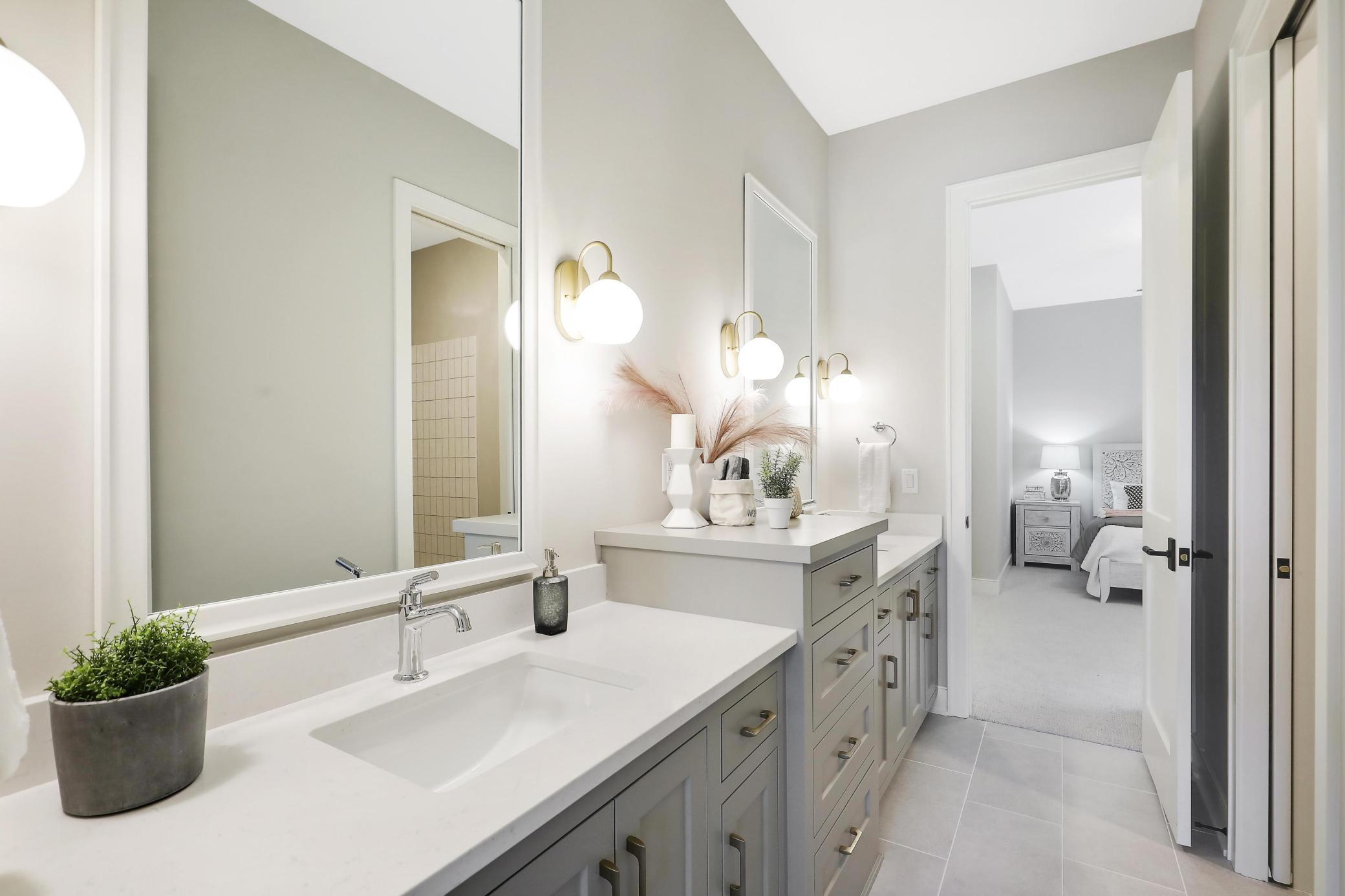 Walk Through Shared Full Baths With 2 Sinks For Both Lower Level Bedrooms