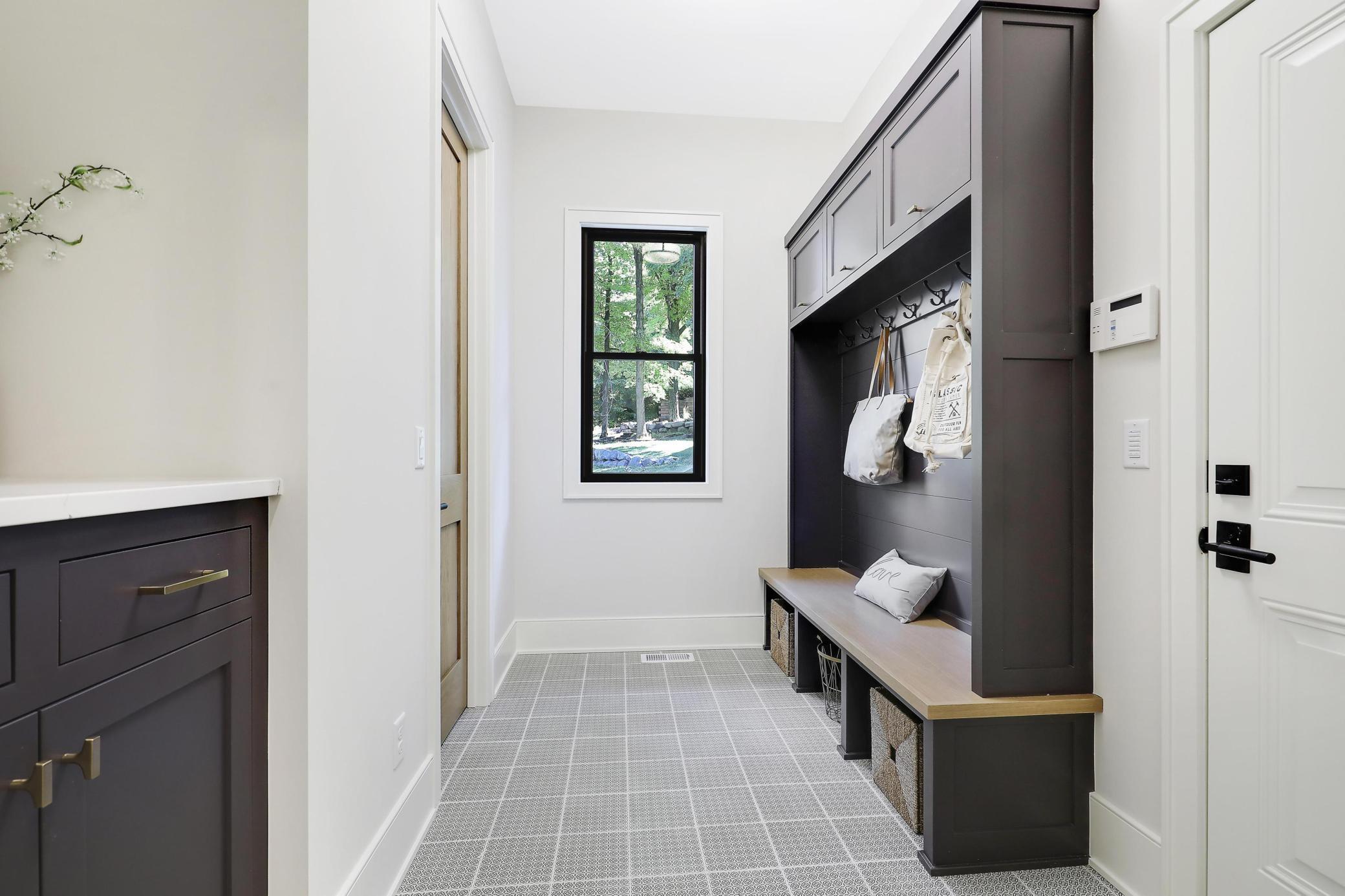 Large Mudroom With Closet & Drop Station
