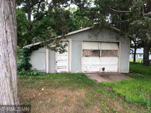 Detached garage is also in need of rehab
