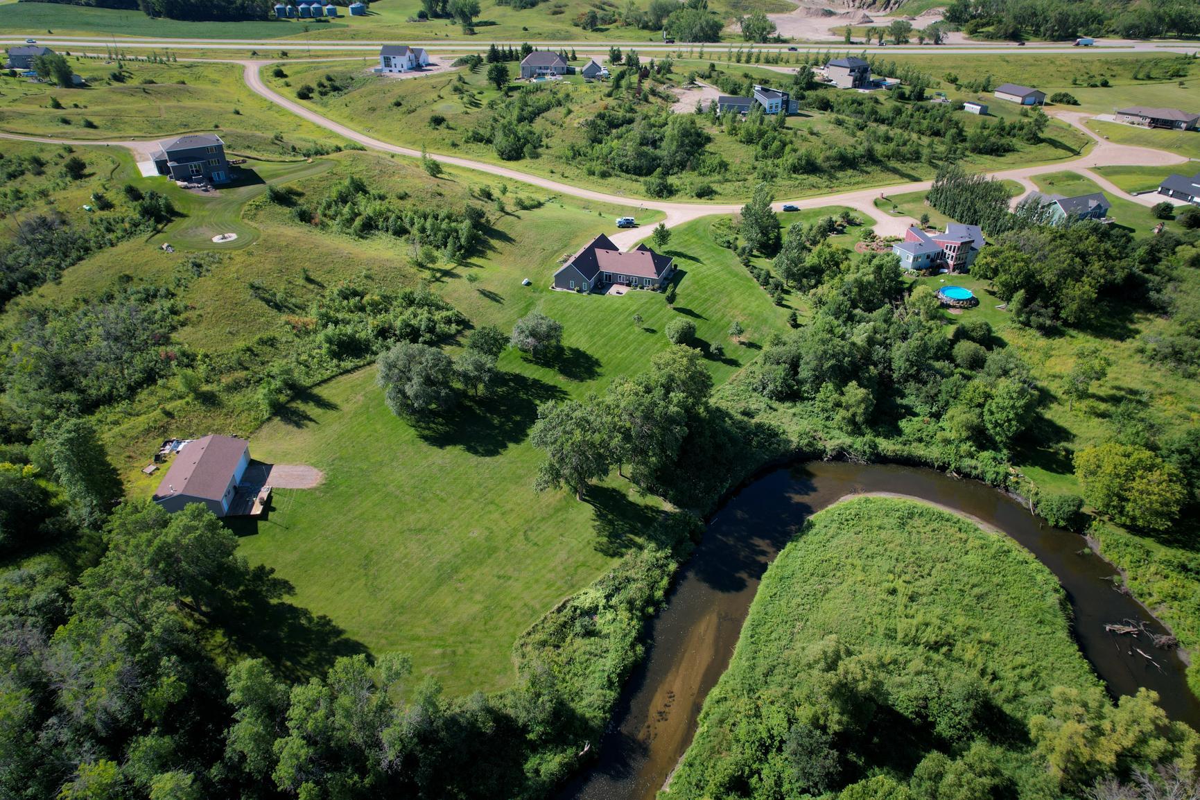 Aerial View - Property line up to the Buffalo River