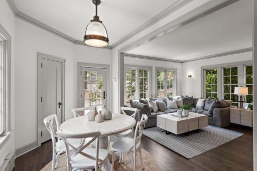 Adjoining informal dining room has access to a fantastic deck