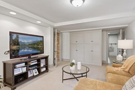 Handy wall of built-ins for additional storage. SO many great built-ins throughout the home!