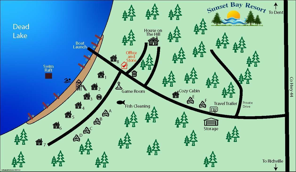 Sunset Bay Resort Map