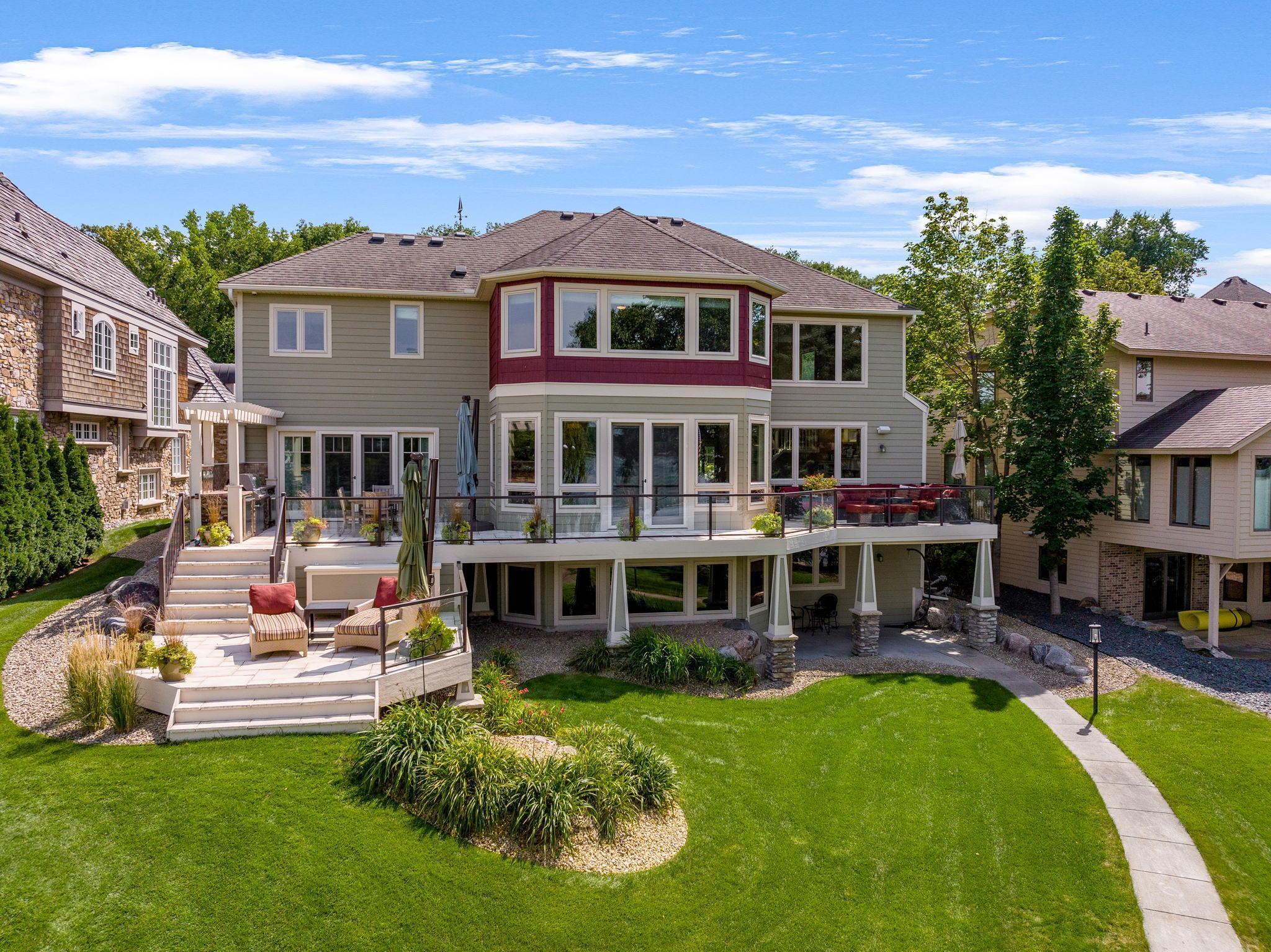 Deck expands across the full width of the home!