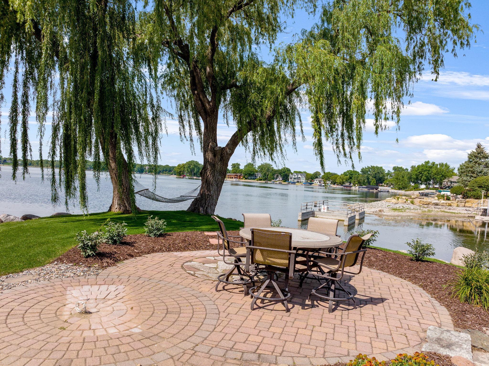 Lakeside paver patio