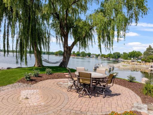 Lakeside paver patio
