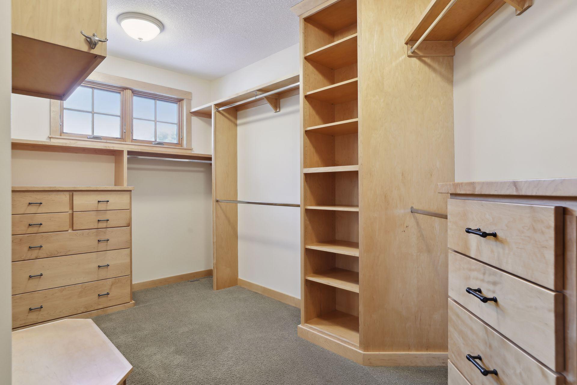 The owner's walk in closet