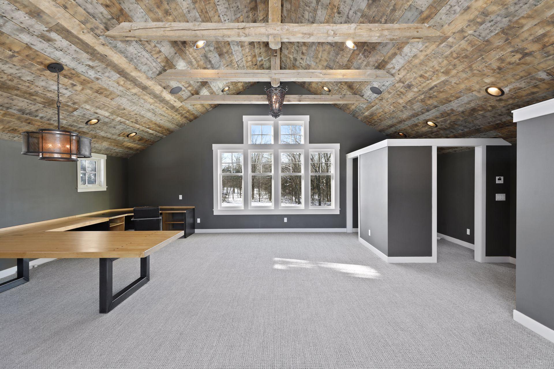 This Carriage House addition was created for a true work from home experience, complete with a separate bathroom.