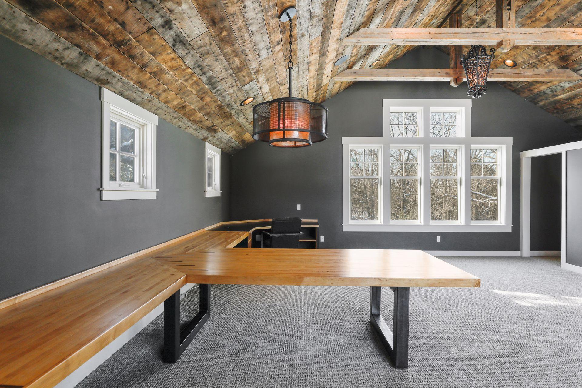 This space is outfitted with in floor heat as well as a ductless mini-split for your comfort.