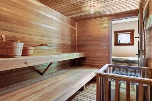 Redwood sauna