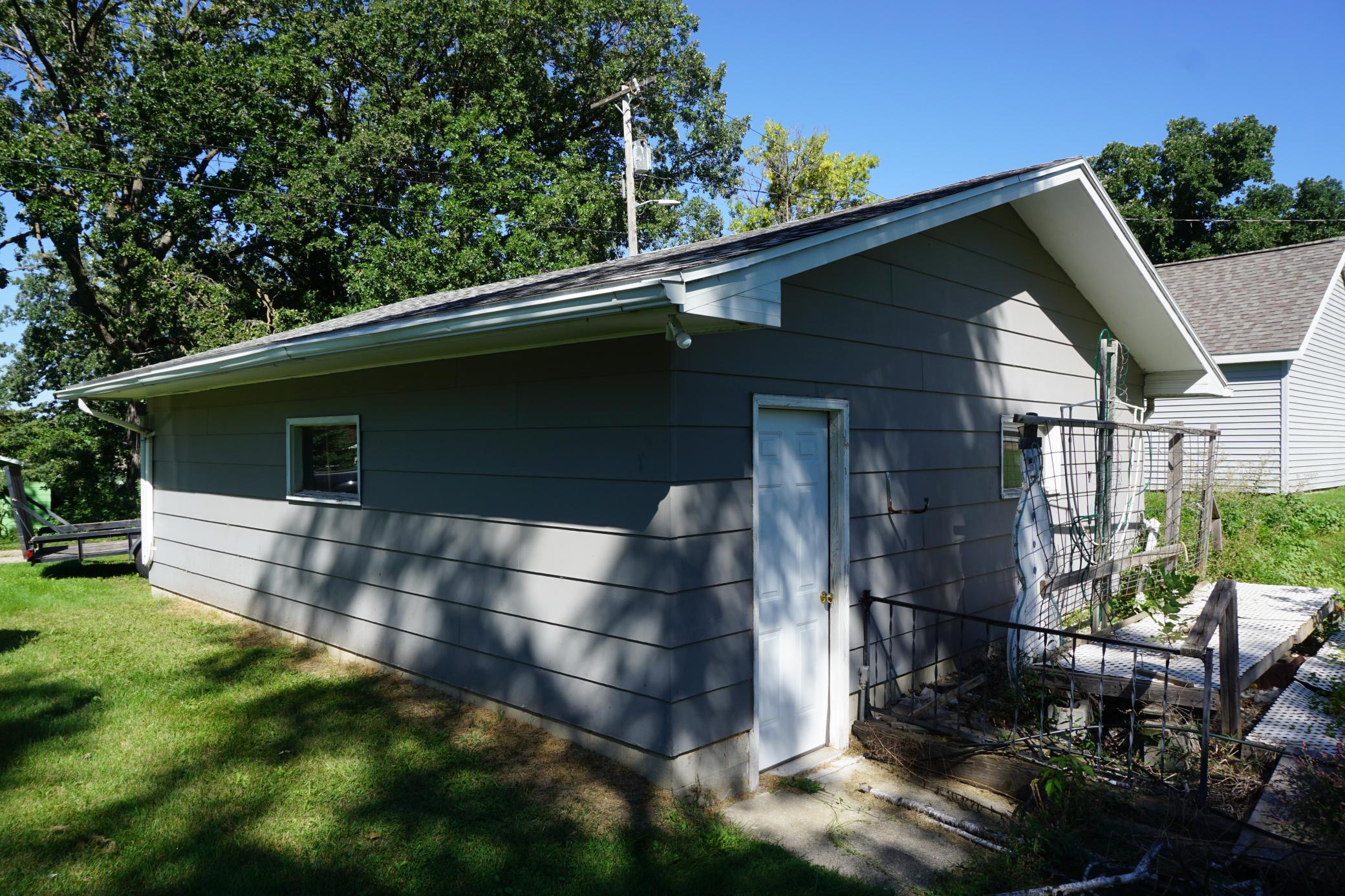 Back of double garage