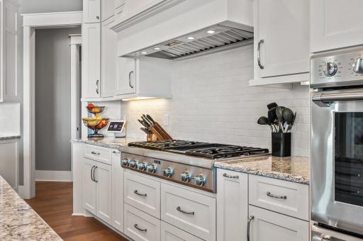 Featuring top of the line Thermador stainless steel appliances