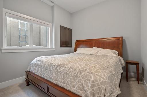 Lower level 5th bedroom makes for a great guest space