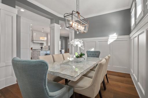 The detail in the wainscoting is impeccable