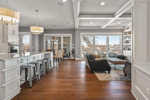 Open main level creates an expansive feel