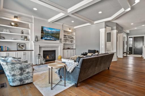 Coffered ceiling adds a feeling of next level elegance