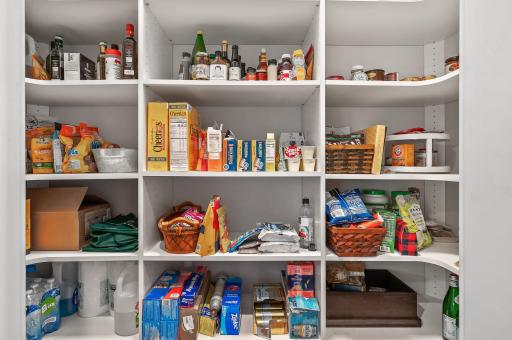 Just a small glimpse of the storage space in your walk in pantry