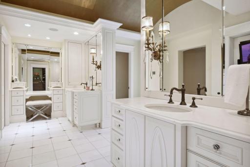 Deluxe Cabinetry / Carrera Marble Vanity Tops