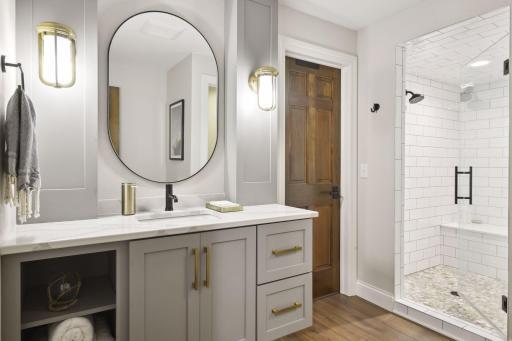 Designer Bathroom in Lower Level