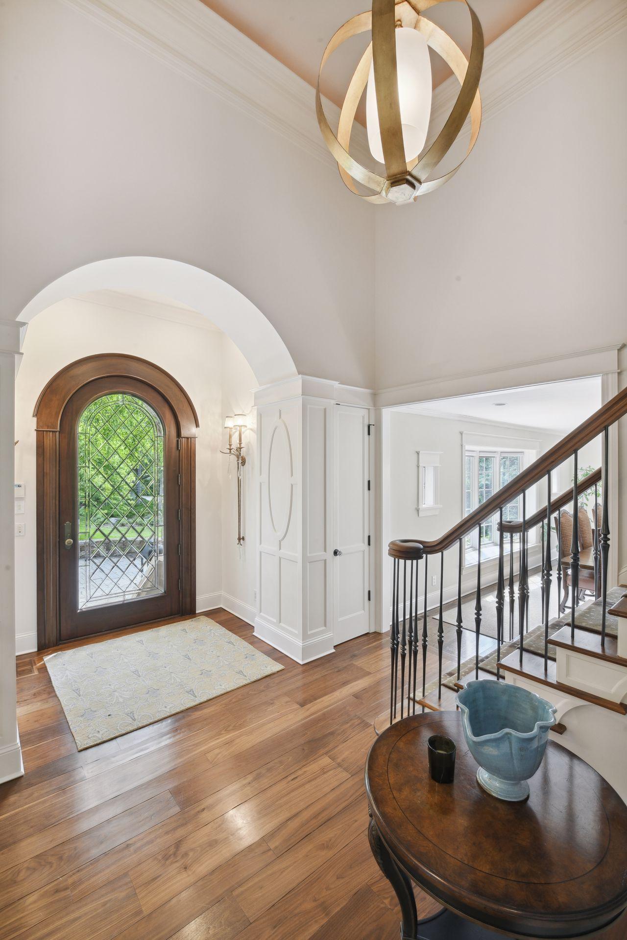 Walnut Trim Around Front Door