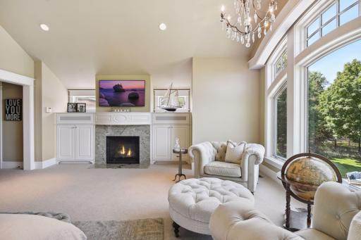 Custom Built-Ins and Fireplace in Owner's Suite