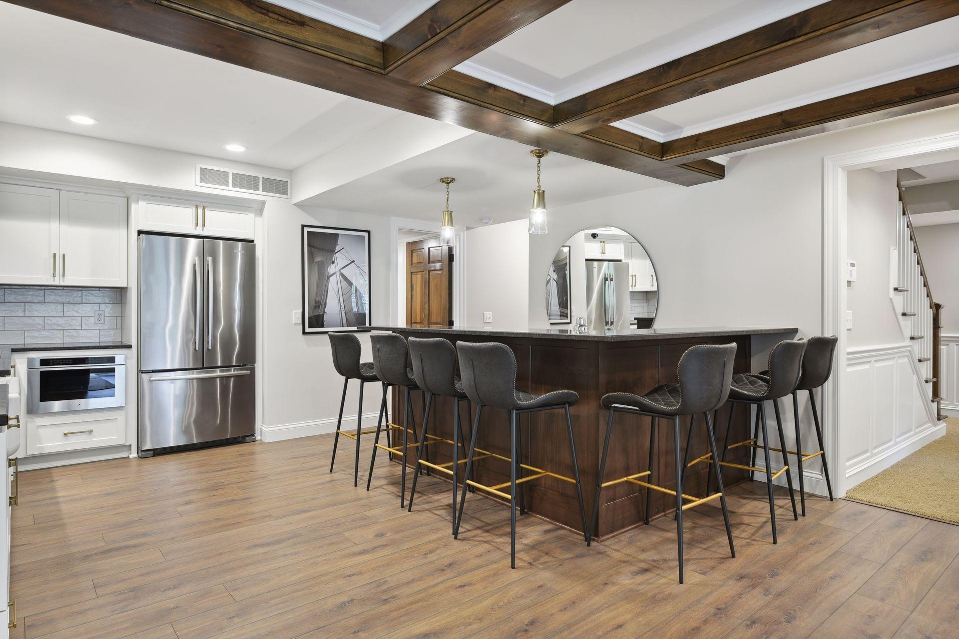 New Bar with Seating for Seven