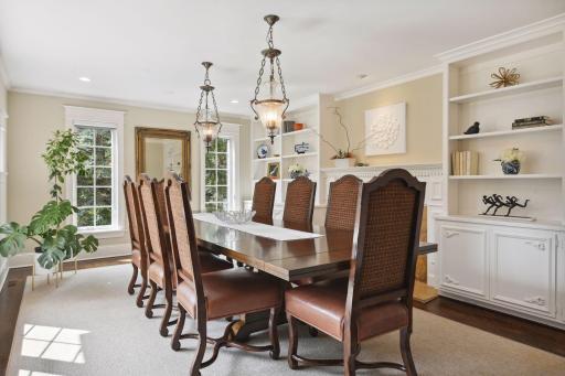 Formal Dining Room with Custom Built-I