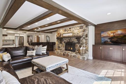 Stone Fireplace Feature