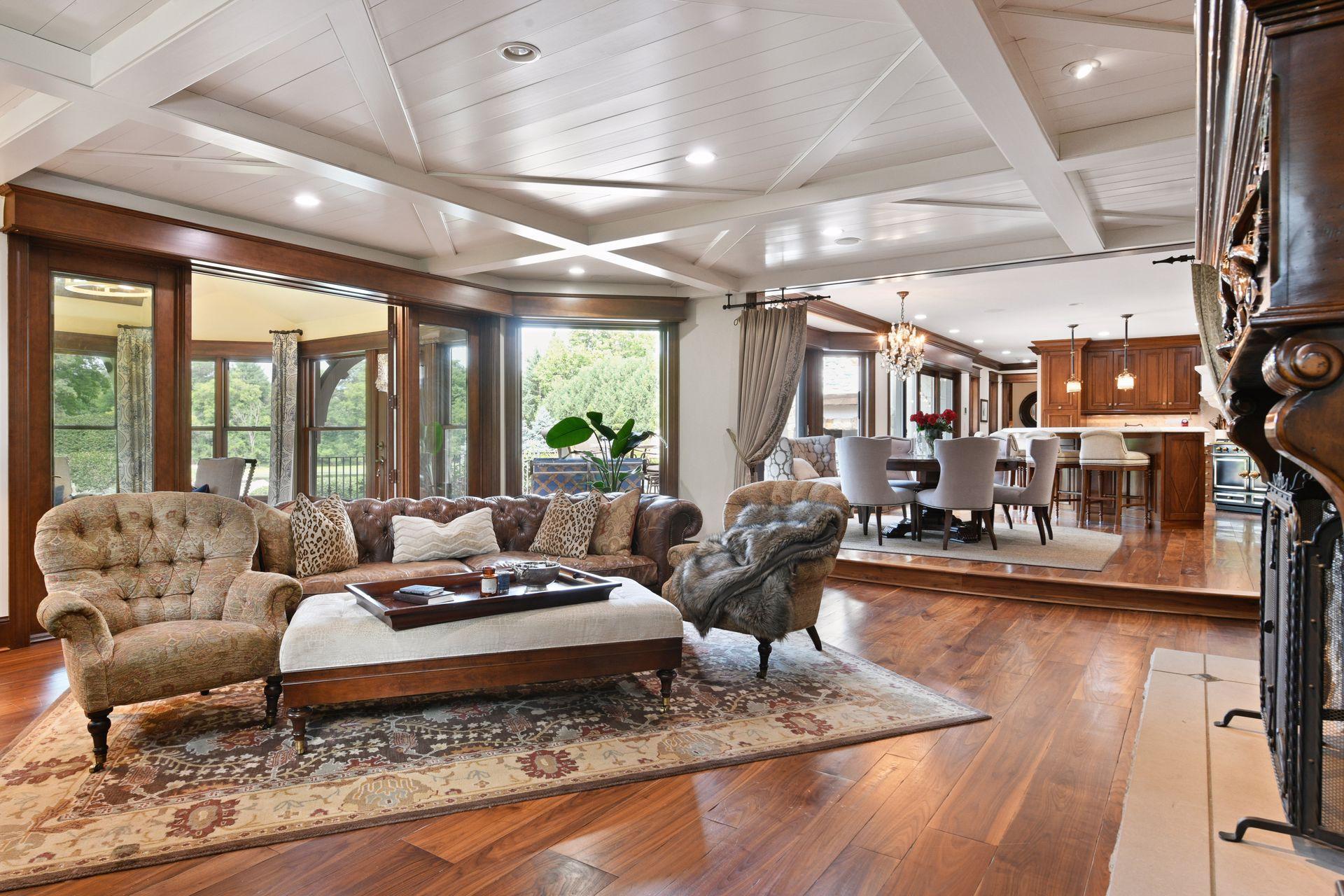 Hand Scraped Walnut Floors in Most Rooms on Main