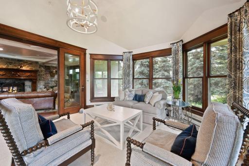 Vaulted Ceiling in Sunroom