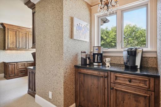 Coffee Bar with Sub-Zero Beverage Refrigerator