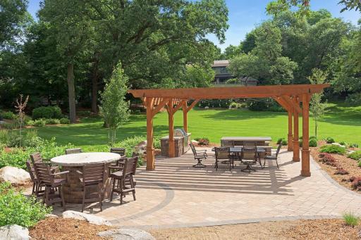 Newer Patio and Grilling Station with Pergola