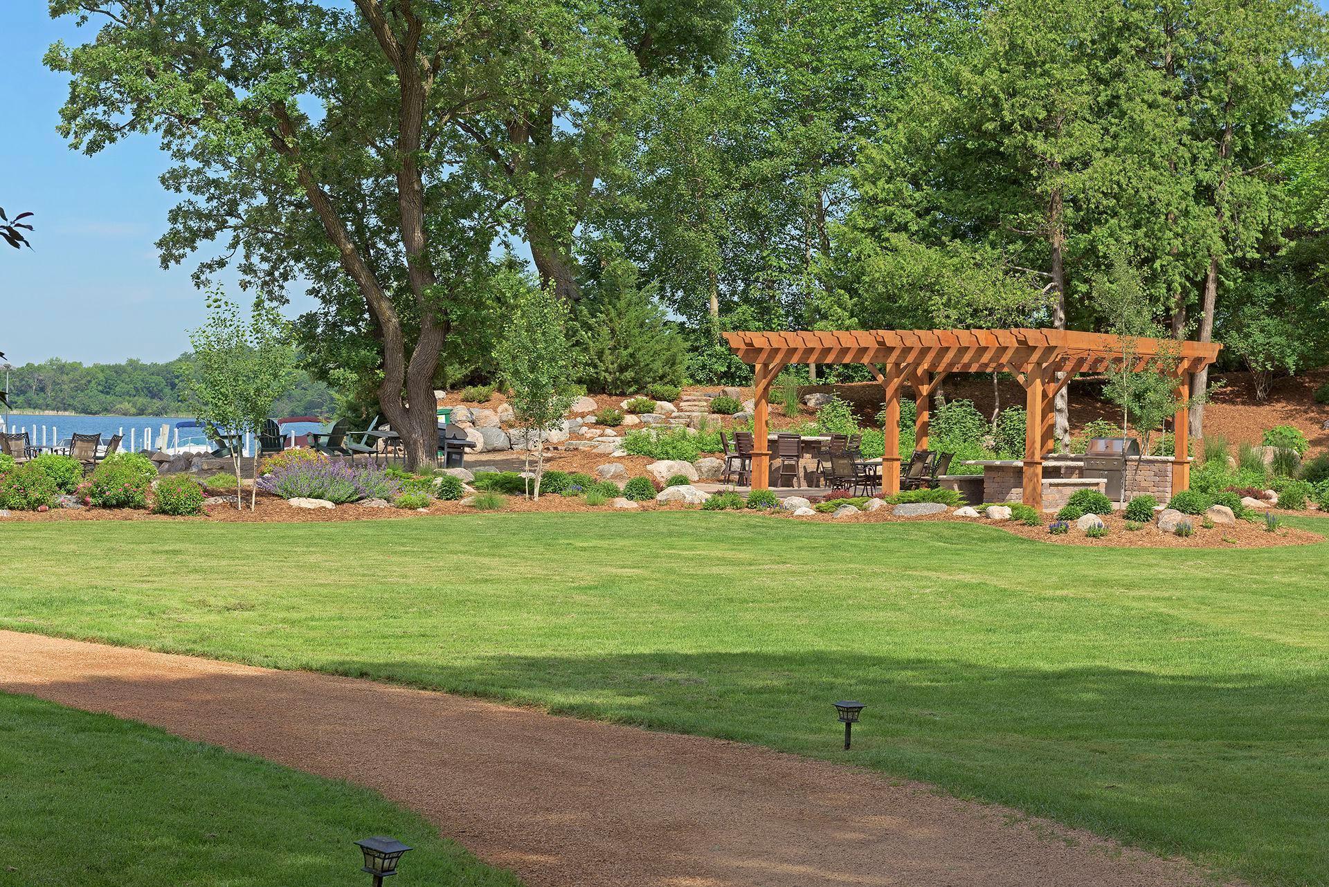 Beautiful Pergola Patio Area By Lake