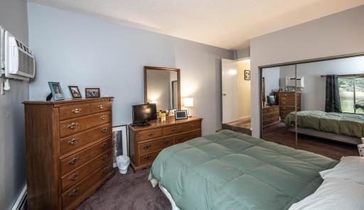 Primary bedroom is a sunken bedroom (just 2 steps) and has an oversized closet.