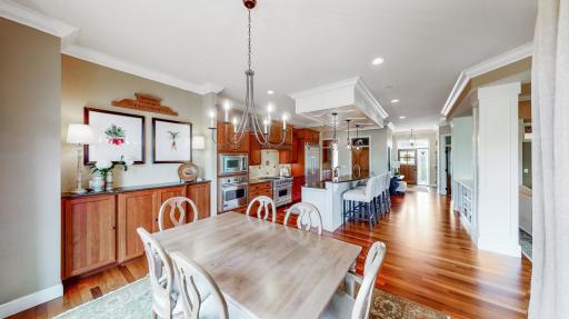 Informal dining room with an open view of kitchen & foyer