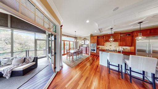 kitchen - informal dining room & 3 season porch