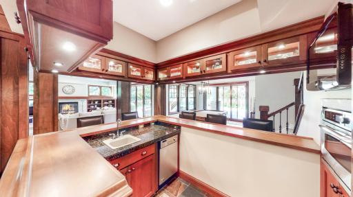 Bar allows complete view of interior recreational/entertainment areas, as well as pool entertainment area