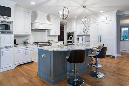 Huge refrigerator/freezer, walk-in pantry