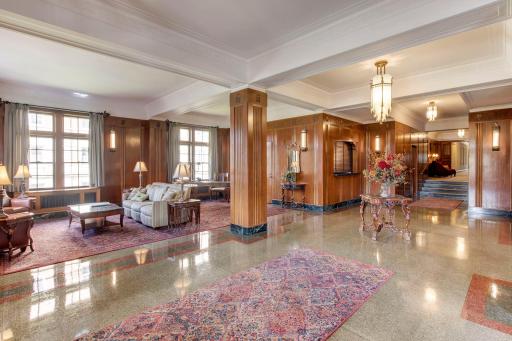 The entrance to the building immediatley pulls you into a different era of classic beauty and elegance.