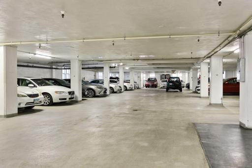 Valet parking garage- sparkling clean- with 24 hr attendant and carwash station.