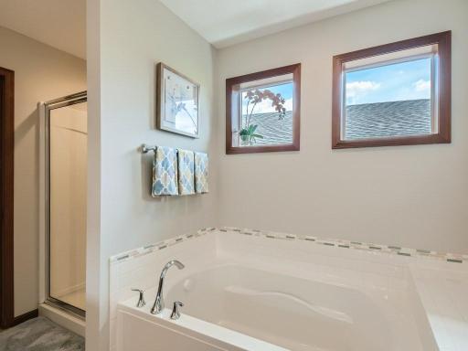 Photo for 12422 Alamo Street NE, Blaine, MN 55449 - Listing #6267681 2nd Floor Primary Bathroom - separate soaking tub and shower.