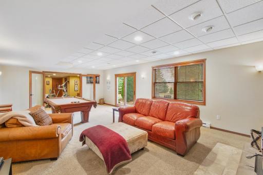 Expanded family room with pool table area
