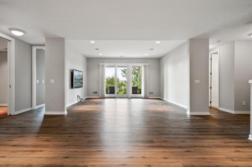 Lower level walks out to a spacious patio.