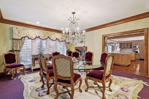 Two-Way Fireplace between Dining and Kitchen