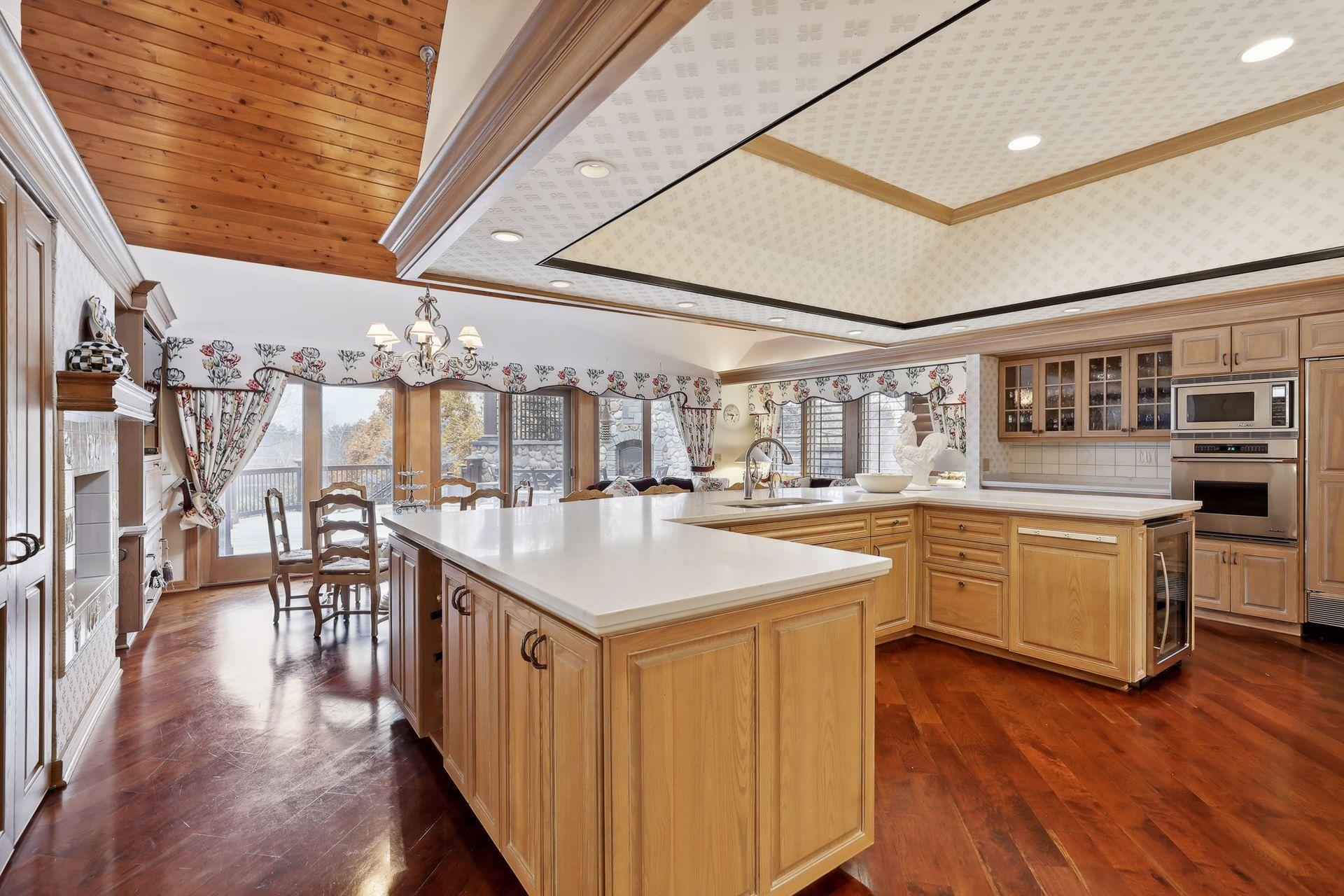 Spacious Kitchen with lots of Counter Space and Seating Options
